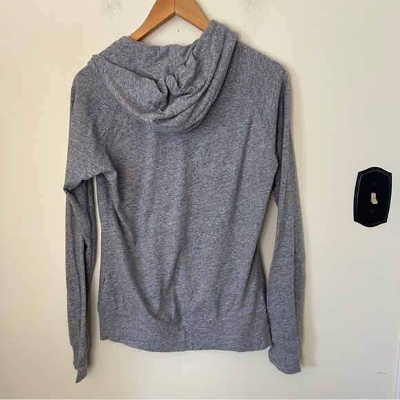 Nike Full Zip Grey Hoodie Cotton Blend Size L - Picture 2 of 4